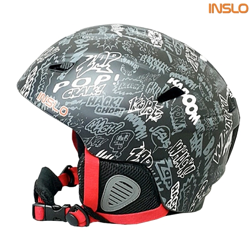 [인슬로]남녀공용 그래픽 스키/보드 헬멧 ZAP/가벼운 사이즈 조절 헬멧