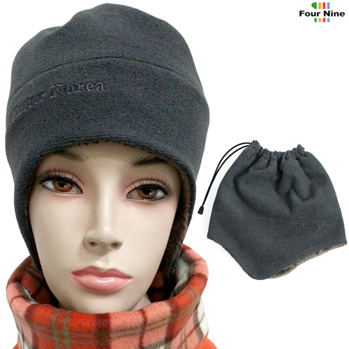 [티오]부드러운 안감털 넥워머 겸용 귀덮개 모자 ZNW-0522/보들보들 안감털이 따뜻한 등산/골프/스키/보드용 방한모자~