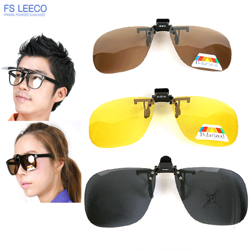 [티오]편광 UV 차단 안경 클립 선글라스 B163F/등산/낚시/레저/골프/각종 스포츠용